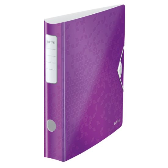 Poza cu BIBLIORAFT PLASTIFIAT 6.5CM 180GRADE MOV ACTIVE WOW LEITZ