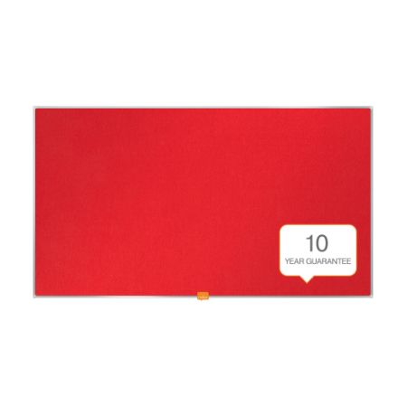 Poza cu PANOU TEXTIL WIDESCREEN 40"(898*510MM) RAMA ALUMINIU ROSU NOBO