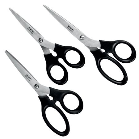 Poza cu FOARFECA BIROU SET 3(16.5, 18,5 & 20 CM) NEAGRA OTEL INOXIDABIL LEITZ