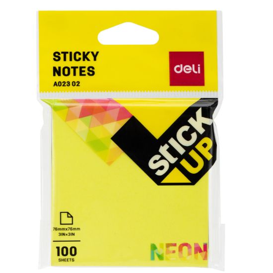 Poza cu NOTES ADEZIV 76*76MM 100 FILE NEON DELI