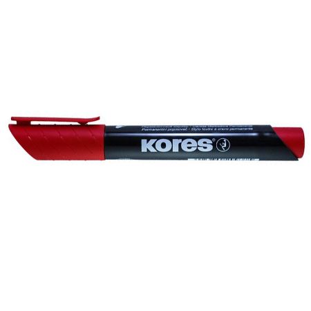Poza cu MARKER PERMANENT VARF ROSU TESIT KORES
