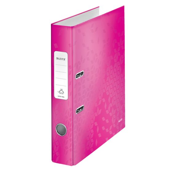 Poza cu BIBLIORAFT PLASTIFIAT 5.2 CM ROZ METALIZAT WOW LEITZ