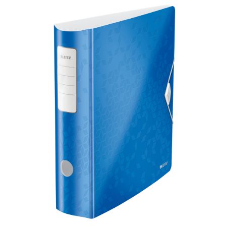 Poza cu BIBLIORAFT PLASTIFIAT 8.2CM 180GRADE ALBASTRU ACTIVE WOW LEITZ