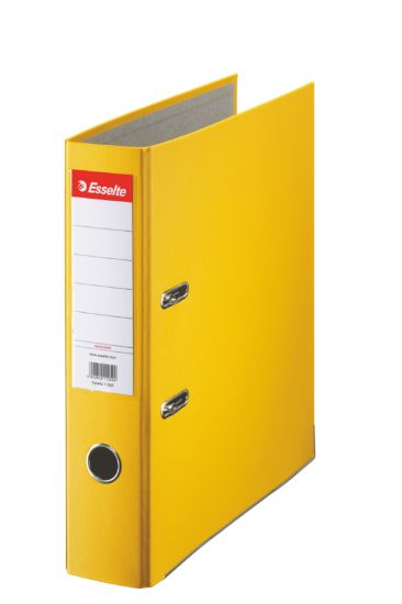 Poza cu BIBLIORAFT PLASTIFIAT 7.5CM GALBEN ECONOMY ESSELTE