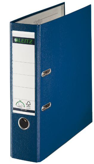 Poza cu BIBLIORAFT PLASTIFIAT 8CM 180GRADE ALBASTRU LEITZ