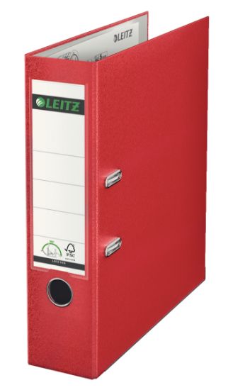 Poza cu BIBLIORAFT PLASTIFIAT 8CM 180GRADE ROSU LEITZ