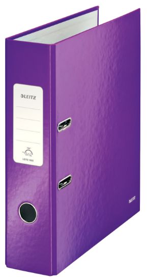 Poza cu BIBLIORAFT PLASTIFIAT 8CM MOV METALIZAT WOW LEITZ
