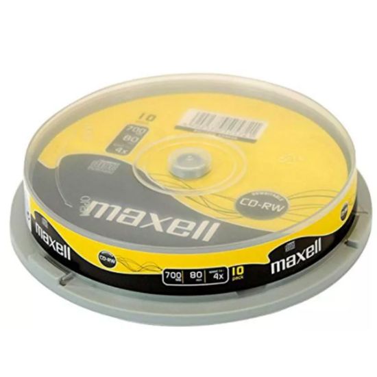 Poza cu CD-RW 10/SET 4X 700MB CAKE BOX MAXELL
