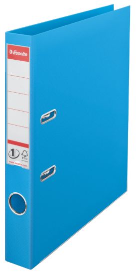 Poza cu BIBLIORAFT PLASTIFIAT INT-EXT 5CM CYAN NR1 POWER ESSELTE