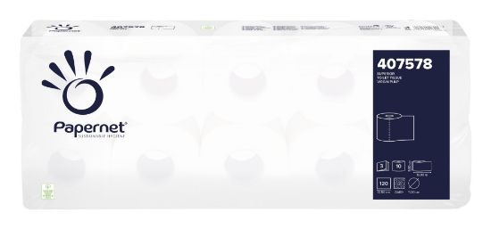 Poza cu HARTIE IGIENICA ALBA 3STR 10/SET PAPERNET