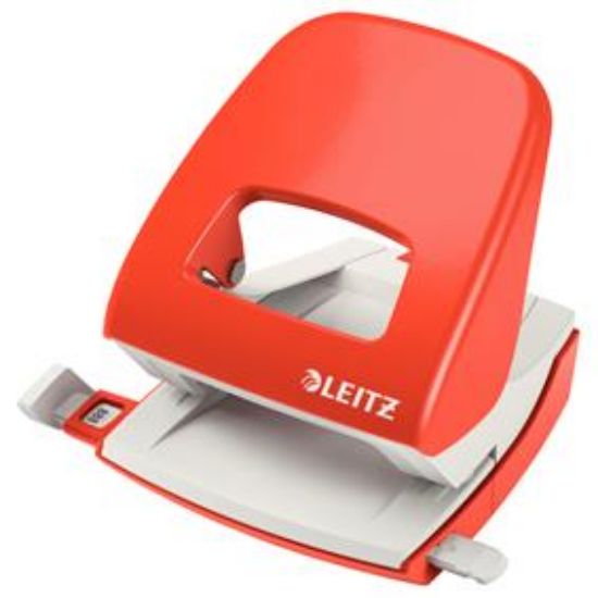 Poza cu PERFORATOR 30 COLI MODEL 5008 METALIC ROSU DESCHIS LEITZ