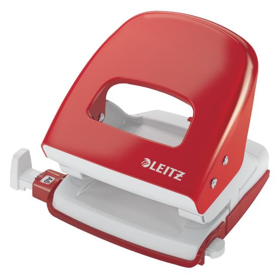 Poza cu PERFORATOR 30 COLI MODEL 5008 METALIC ROSU LEITZ