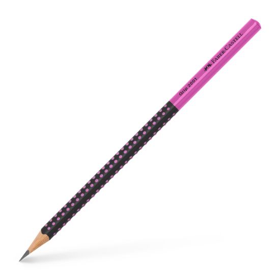 Poza cu CREION GRAFIT B GRIP 2001 TWO TONE NEGRU-ROZ 2022 FABER-CASTELL