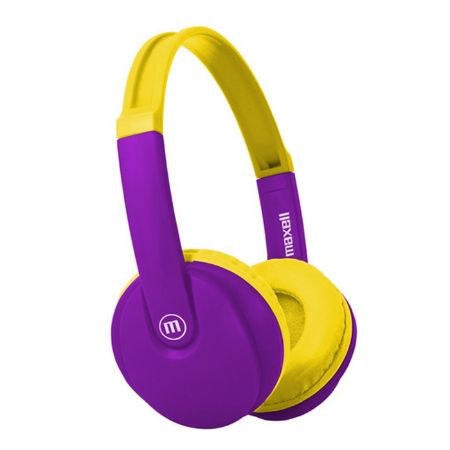 Poza cu CASTI FARA FIR BLUETOOTH HP-BT350 KIDZ VIOLET/GALBEN MAXELL