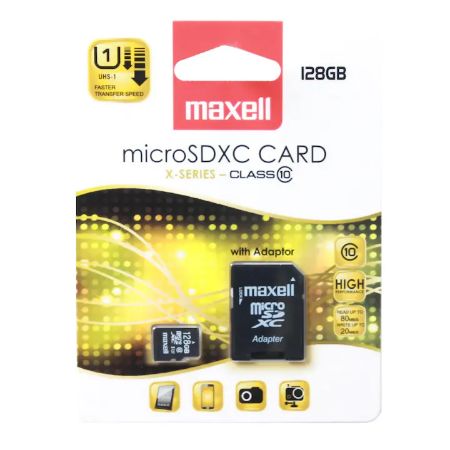 Poza cu MEMORIE MICRO SDXC 128GB CLS10 UHS-1 CU ADAPTOR MAXELL
