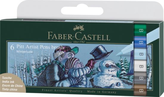 Poza cu PITT ARTIST PEN SET 6 BUC CULORI IARNA 2022 FABER-CASTELL
