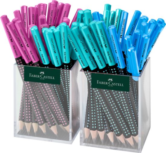 Poza cu CREION GRAFIT JUMBO GRIP TWO-TONE 2*36 CUT PLASTIC FABER-CASTELL