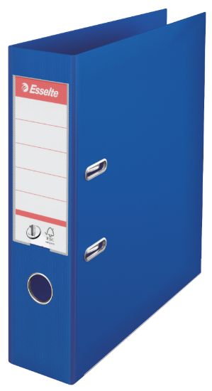 Poza cu BIBLIORAFT PLASTIFIAT INT-EXT 7.5CM ALBASTRU NR1 POWER ESSELTE