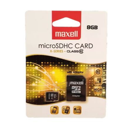 Poza cu MEMORIE MICRO SDHC 8GB CLS10 CU ADAPTOR MAXELL