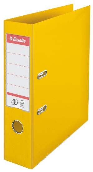 Poza cu BIBLIORAFT PLASTIFIAT INT-EXT 7.5CM GALBEN NR1 POWER ESSELTE