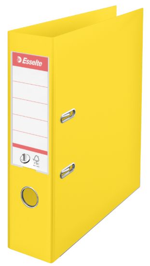 Poza cu BIBLIORAFT PLASTIFIAT INT-EXT 7.5CM GALBEN VIVIDA NR1 ESSELTE
