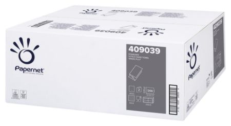 Poza cu PROSOAPE HARTIE ALBE IN V 2STR 266/SET PAPERNET