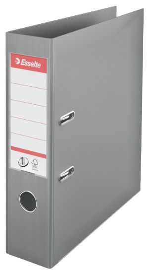 Poza cu BIBLIORAFT PLASTIFIAT INT-EXT 7.5CM GRI NR1 POWER ESSELTE