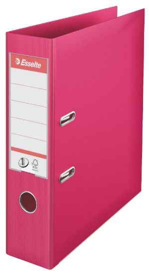 Poza cu BIBLIORAFT PLASTIFIAT INT-EXT 7.5CM MAGENTA NR1 POWER ESSELTE