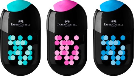 Poza cu ASCUTITOARE CU RADIERA TWO TONE NEGRU CUL ASORTATE 2022 FABER-CASTELL