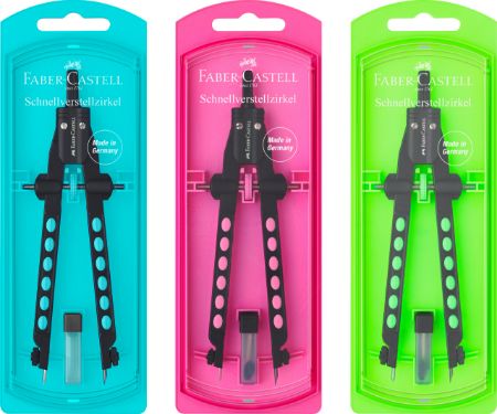 Poza cu COMPAS FACTORY NEON 2022 FABER-CASTELL