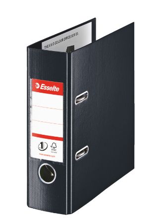 Poza cu BIBLIORAFT PLASTIFIAT INT-EXT A5 7.5CM NEGRU NR1 POWER ESSELTE
