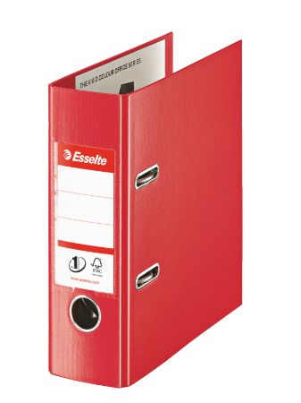 Poza cu BIBLIORAFT PLASTIFIAT INT-EXT A5 7.5CM ROSU NR1 POWER ESSELTE