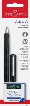 Poza cu BLISTER STILOU SCOLAR CARBON + 6 CARTUSE FABER-CASTELL