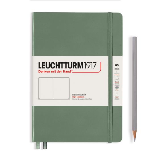 Poza cu CAIET A5 VELIN COPERTA RIGIDA OLIVE LEUCHTTURM