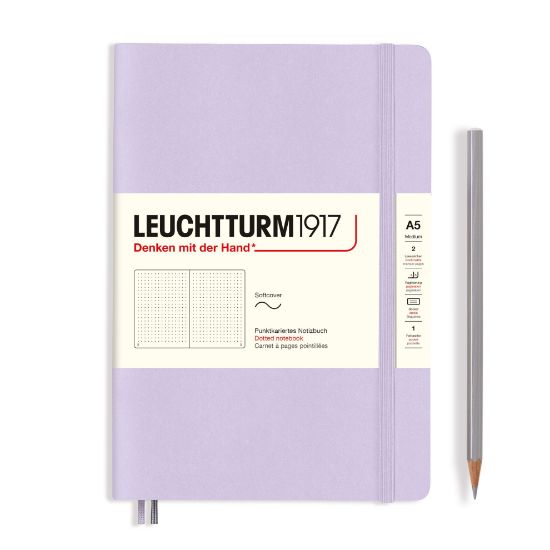 Poza cu CAIET A5 PUNCTAT COPERTA FLEXIBILA LILA LEUCHTTURM