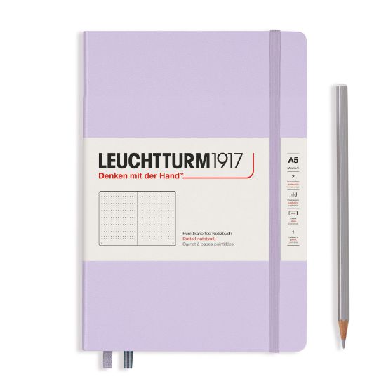 Poza cu CAIET A5 PUNCTAT COPERTA RIGIDA LILA LEUCHTTURM