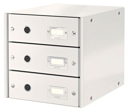 Poza cu CABINET 3 SERTARE ALB CLICK&STORE LEITZ