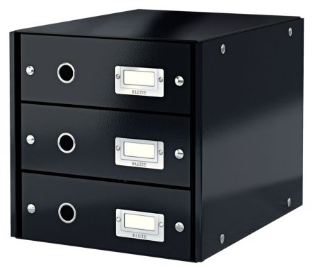 Poza cu CABINET 3 SERTARE NEGRU CLICK&STORE LEITZ
