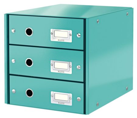 Poza cu CABINET 3 SERTARE TURCOAZ CLICK&STORE LEITZ