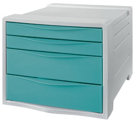 Poza cu CABINET 4 SERTARE ALBASTRU COLOUR'BREEZE ESSELTE