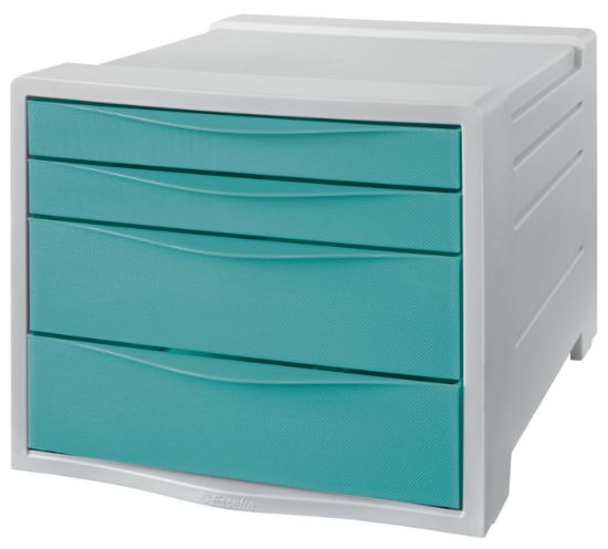 Poza cu CABINET 4 SERTARE ALBASTRU COLOUR'BREEZE ESSELTE
