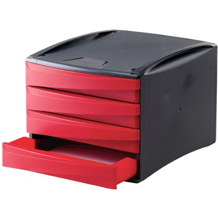 Poza cu CABINET 4 SERTARE ROSU G2DESK