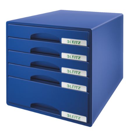 Poza cu CABINET 5 SERTARE ALBASTRU PLUS LEITZ