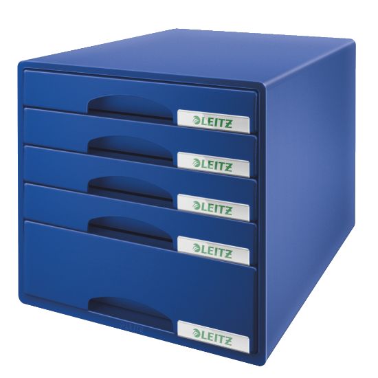 Poza cu CABINET 5 SERTARE ALBASTRU PLUS LEITZ