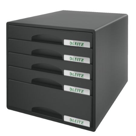 Poza cu CABINET 5 SERTARE NEGRU PLUS LEITZ