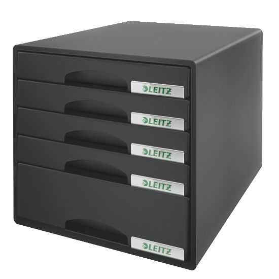Poza cu CABINET 5 SERTARE NEGRU PLUS LEITZ