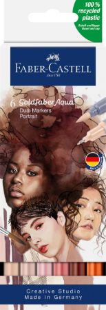 Poza cu MARKER SOLUBIL 2 CAPETE SET 6 BUC PORTRET GOLDFABER FABER-CASTELL