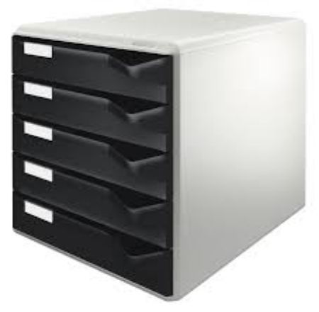 Poza cu CABINET 5 SERTARE NEGRU STANDARD LEITZ