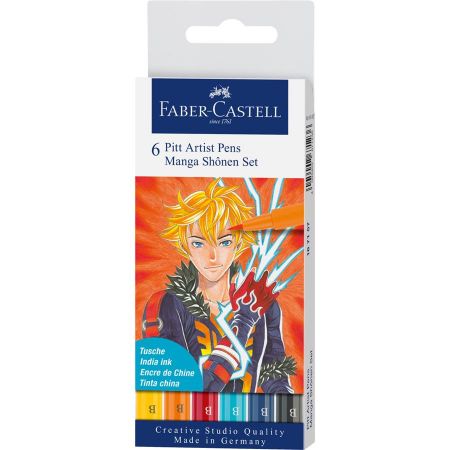 Poza cu PITT ARTIST PEN MANGA SET 6 SHONEN 2019FABER-CASTELL