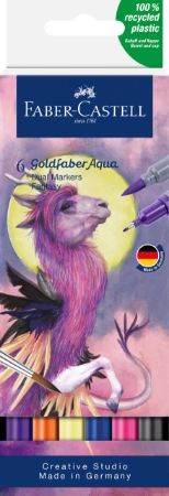 Poza cu MARKER SOLUBIL 2 CAPETE SET 6 BUC FANTASY GOLDFABER FABER-CASTELL